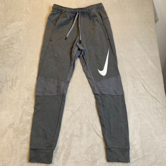 Nike Men's Sweatpants Small Gray Dri-Fit Joggers with Drawstring Waist - Picture 12 of 12